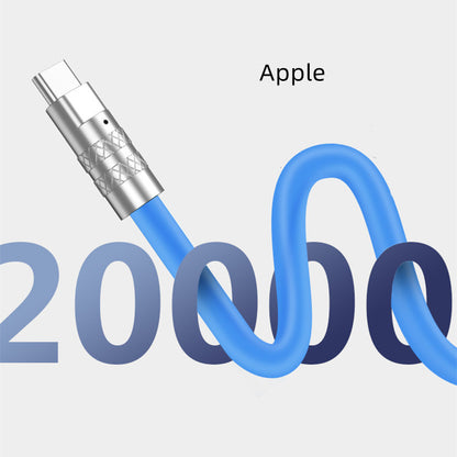 Rotating Type C Data Cable Super Fast Charging Electronics Gym From House Blue Apple 1.5m