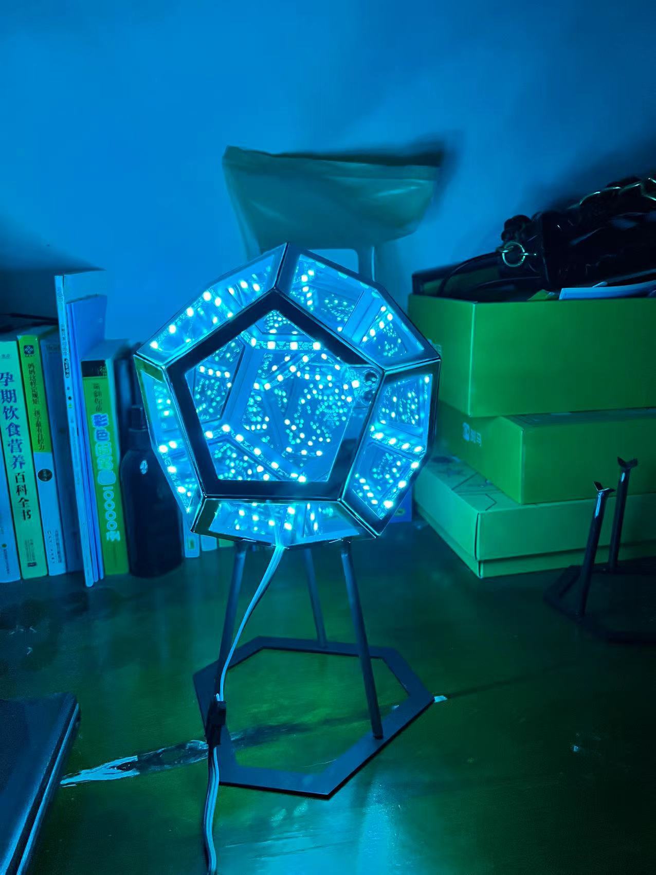 Creative Cool Unlimited Dodecahedron Small Night Lamp Color Home Decor Gym From House