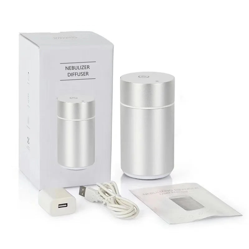 USB Waterless Essential Oil Car Aroma Diffuser Scent Fragrance House dealsniper-net Silver