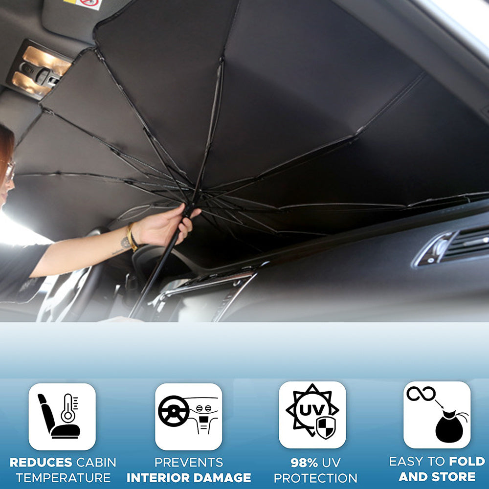 Foldable Car Windshield Sun Shade Umbrella UV Protection Vehicle DealSniper.net
