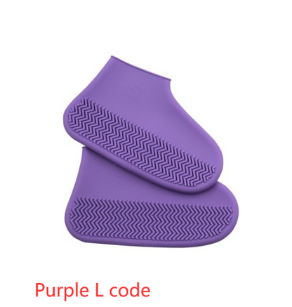 Men and women hiking slip wearable easy to carry silicone rain boots Sports dealsniper-net Purple L code M