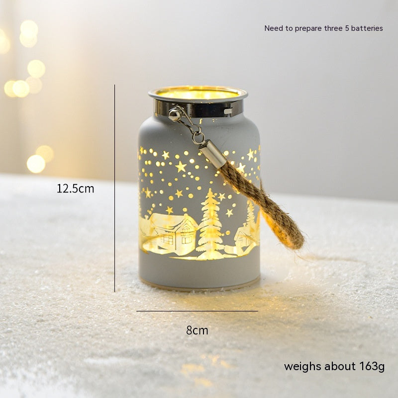 Christmas Luminous Glass Desktop Decoration Holidays dealsniper-net White With Rope Cup