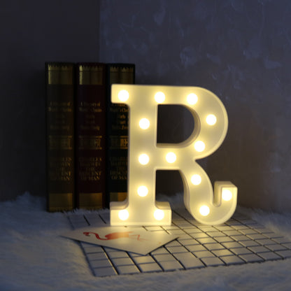 26 Letters White LED Night Light Marquee Sign Alphabet Lamp