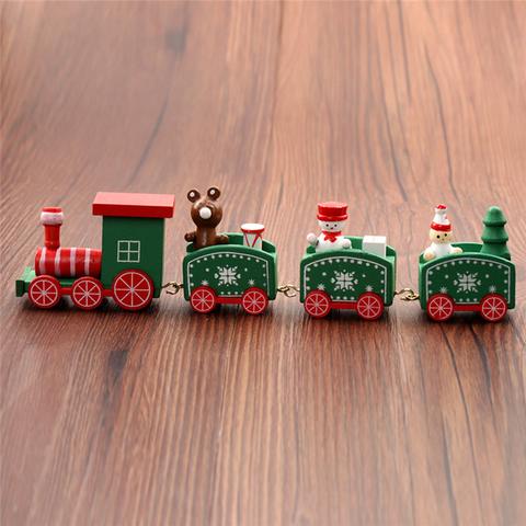 4pcs Mini Wood Train Toys Kids DealSniper.net A Green