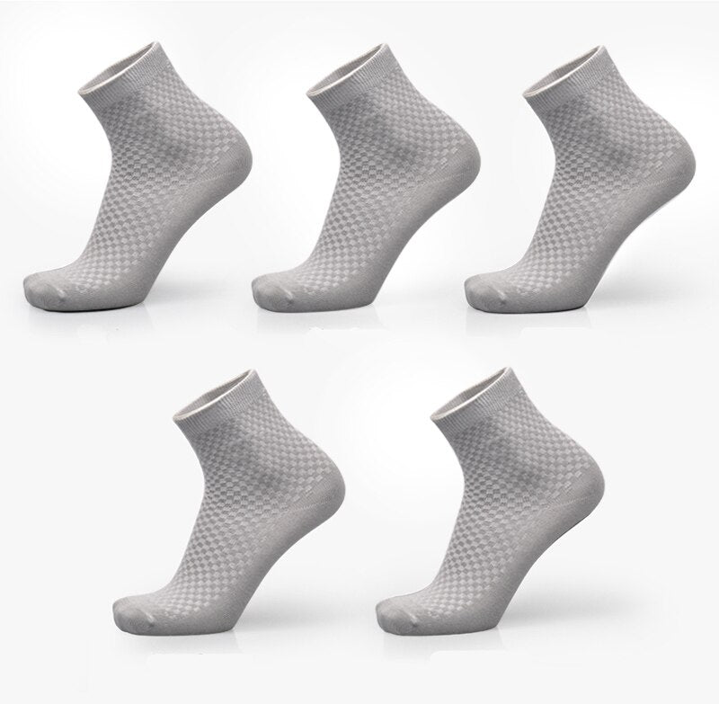 Socks men's new bamboo fiber men's socks Men dealsniper-net 5Silver Grey