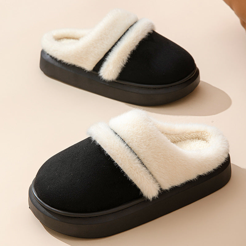 Fashion Warm Cotton Slippers For Women Leisure Slipper Women dealsniper-net Black 36to37