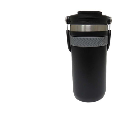 304 Stainless Steel Vacuum Cup With Double Drinking Mouth Design Kitchen DealSniper.net Black 500ml