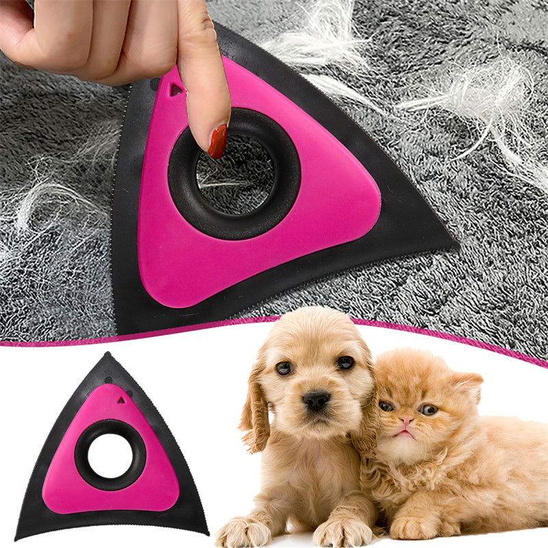 Triangle Electrostatic Dog Hair Cleaner Carpet Scraper Pets Gym From House