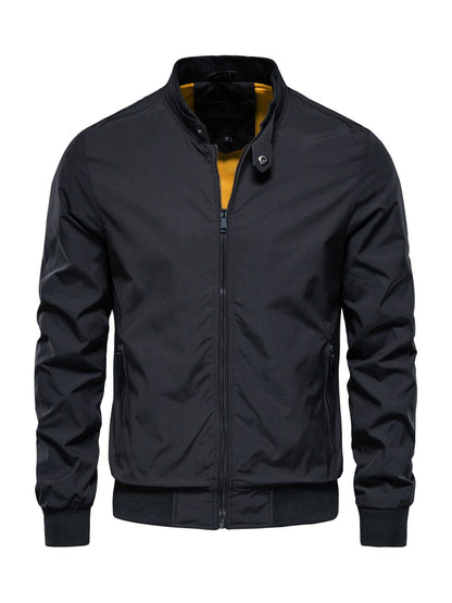 Trendy Men's Jacket Spring And Autumn Coat Fashion Outerwear Men Gym From House 836 black 4XL