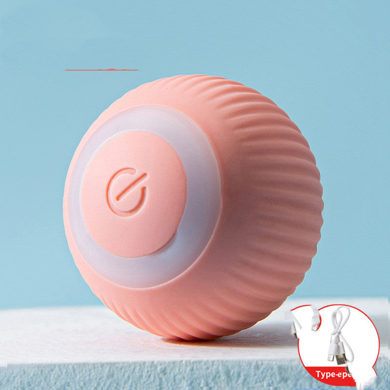 USB Rechargeable Gravity Electric Rolling Ball Electric Cat Toy Pets dealsniper-net Rolling Ball Pink USB Rechargeable