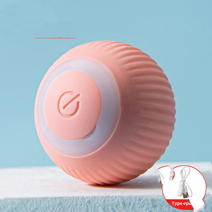 USB Rechargeable Gravity Electric Rolling Ball Electric Cat Toy Pets dealsniper-net Rolling Ball Pink USB Rechargeable