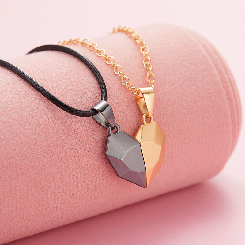 Creative Magnet Necklace Love Heart Broken Jewelry Gym From House