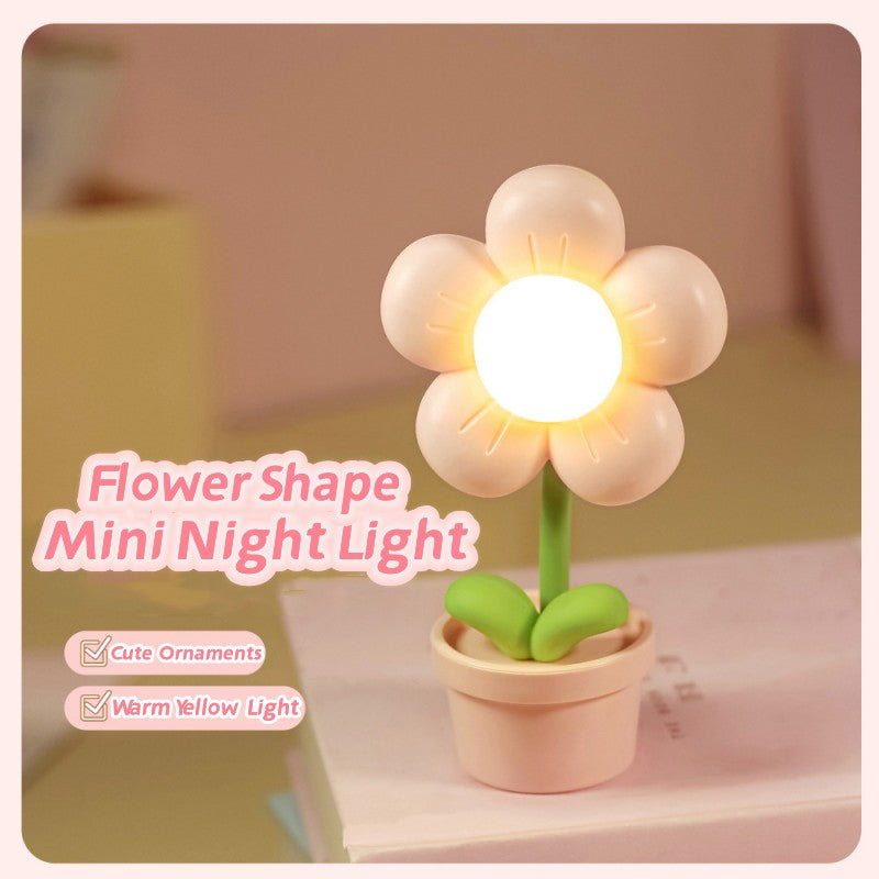 Mini Flower Small Night Lamp Bedside Creative Home Decor