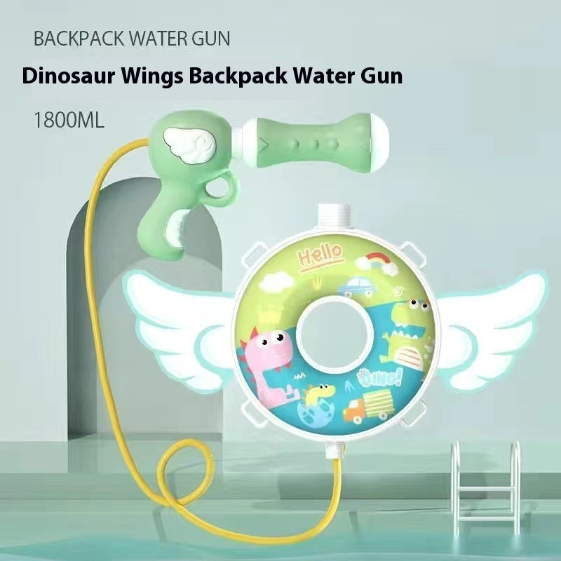 Children's Cartoon Backpack Water Gun Water Beach Toys Kids dealsniper-net 1800ml Dinosaur Wings