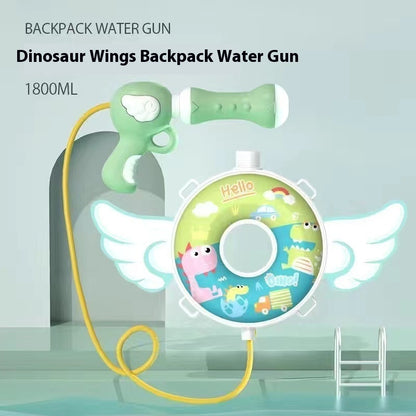 Children's Cartoon Backpack Water Gun Water Beach Toys Kids dealsniper-net 1800ml Dinosaur Wings