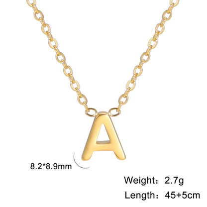 Fashion Alphabet Stainless Steel Necklace Jewelry dealsniper-net A