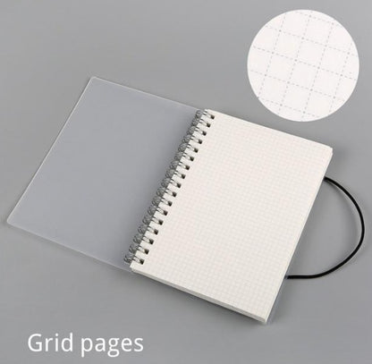 Plastic Cover Bound Spiral Coil Notebook Electronics dealsniper-net Grid pages A5