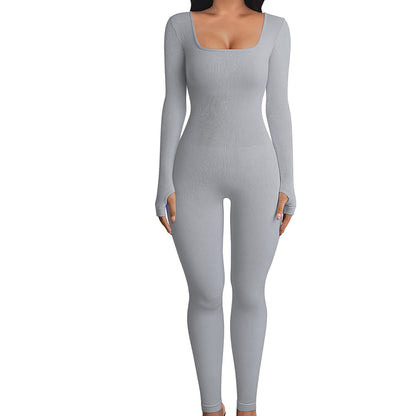 Women's Yoga Sports Fitness Jumpsuit Workout Women dealsniper-net Light grey 2XL