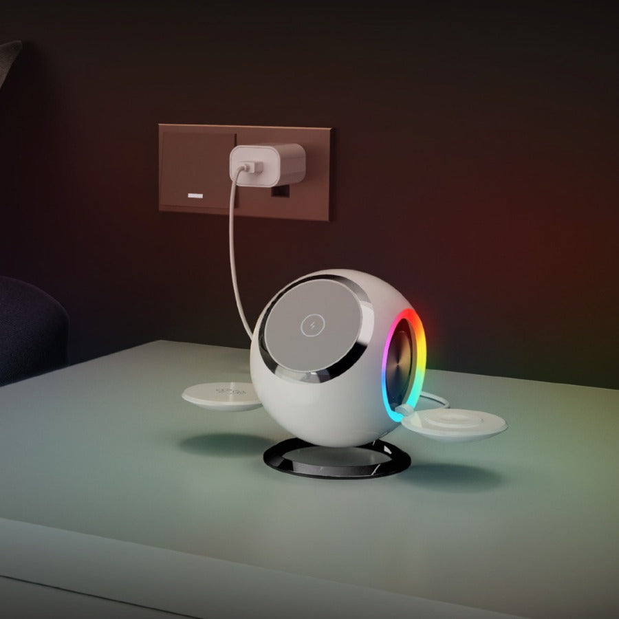 Spherical Ambience Light Vertical Magnetic Wireless Charger Gadgets Gym From House