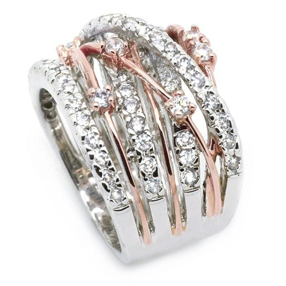 Cross color separation ring Jewelry dealsniper-net