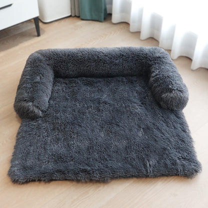 Removable Pet Dog Mat Sofa Dog Bed Soft Pad Blanket Cushion Pets dealsniper-net Right angle dark grey L Non detachable