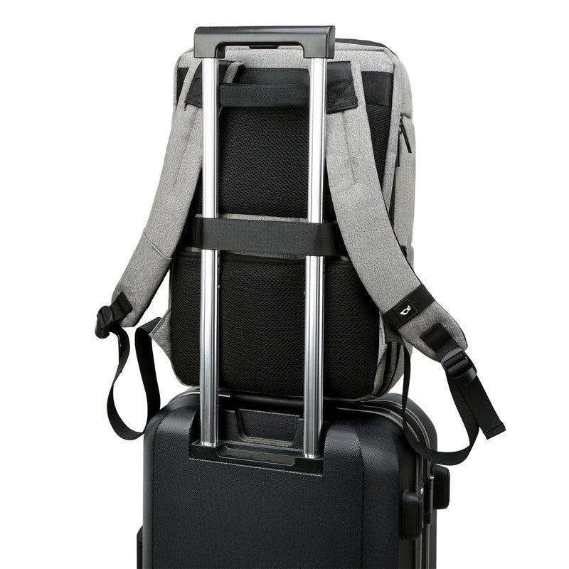 Men On Business Computer Backpack USB Reflective Strip Men DealSniper.net