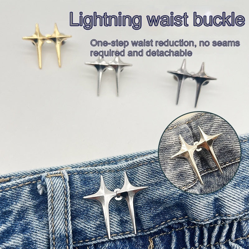 Adjustable Waist Jeans Waist-tight Artifact Button Women DealSniper.net