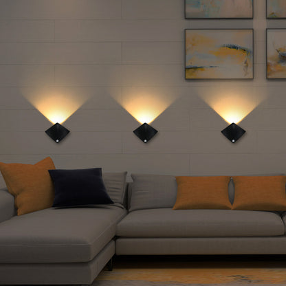 Wireless USB Rechargeable Decor Wall Lamp Human Body Sensing House DealSniper.net AAA battery yellow light
