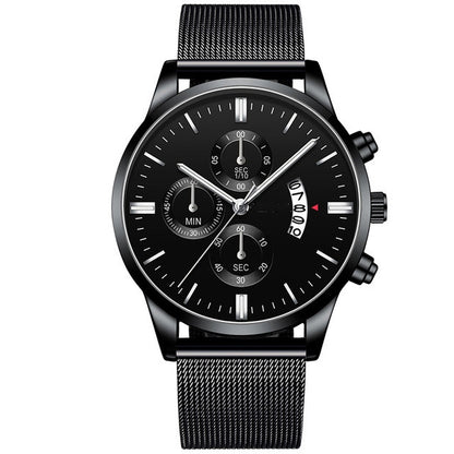 Mens Business Luxury Watches For Men Mesh Band Quartz Watch Jewelry Gym From House Black Silver