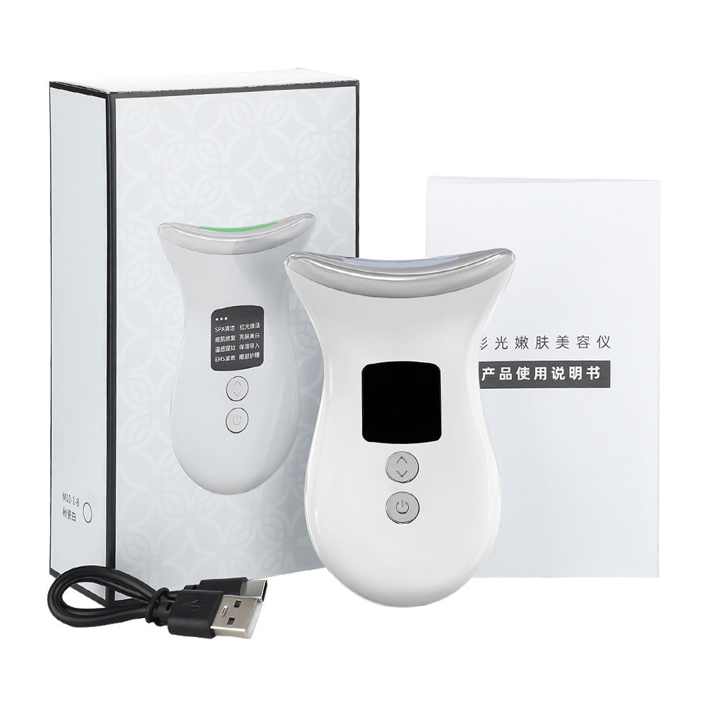 EMS Micro-current Three-color Color Light Temperature Beauty DealSniper.net White