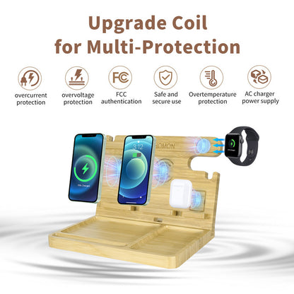 Six-in-one Wireless Charger Mobile Phone Holder Desktop Gadgets Gym From House