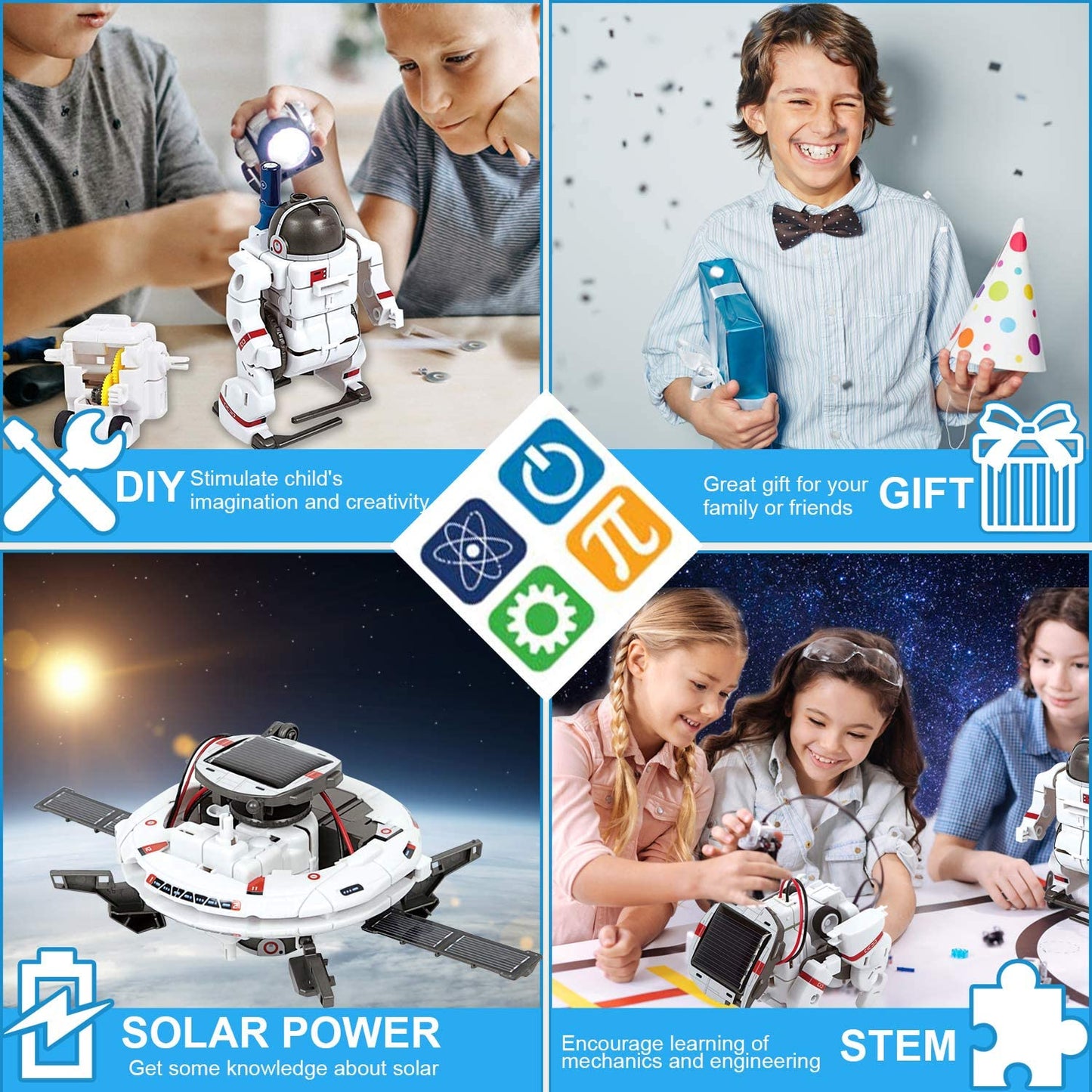 Solar Robot Toys Educational Scientific Fantasy Toy for Children Kids dealsniper-net