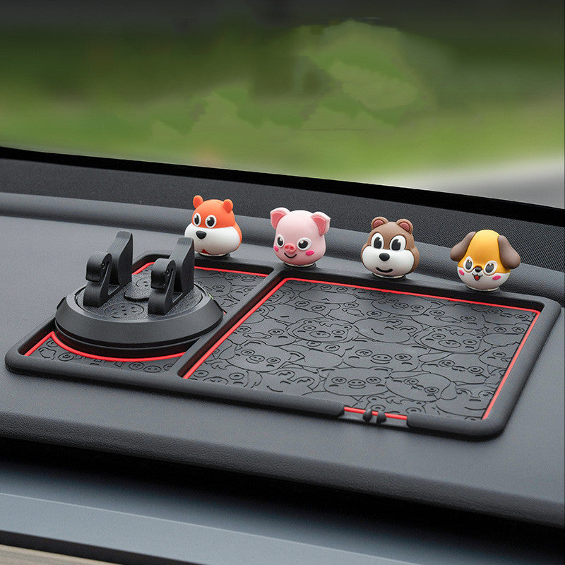 Cell Phone Anti-slip Pad 360 Degree Rotating Phone Bracket Vehicle DealSniper.net Black