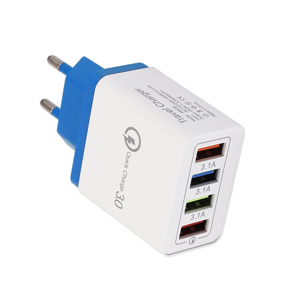 USB Charger Quick Charge 3.0 4 Phone Adapter Electronics DealSniper.net EU Dark blue Q1pc
