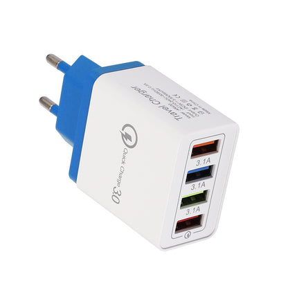 USB Charger Quick Charge 3.0 4 Phone Adapter Electronics DealSniper.net EU Dark blue Q1pc