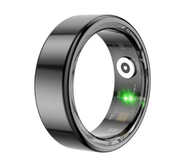 Smart Ring For Men Women Heart Rate Blood Oxygen Jewelry dealsniper-net No10 Black steel