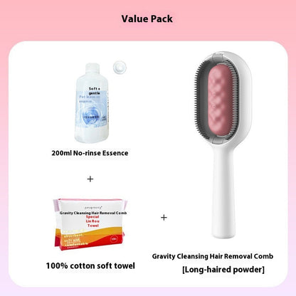 Pet Grooming Brush Dematting Dog Comb Cat Brush Pets Gym From House Long haired pink 200ML set