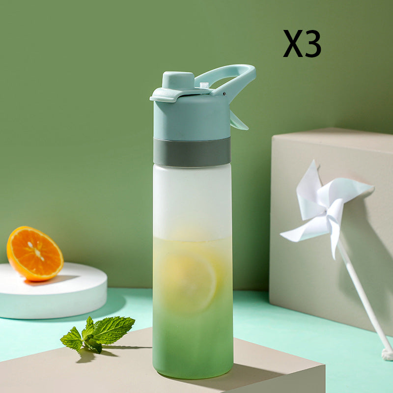 Spray Water Bottle For Girls Outdoor Sport Fitness Water Cup Kitchen dealsniper-net Green 3PCS