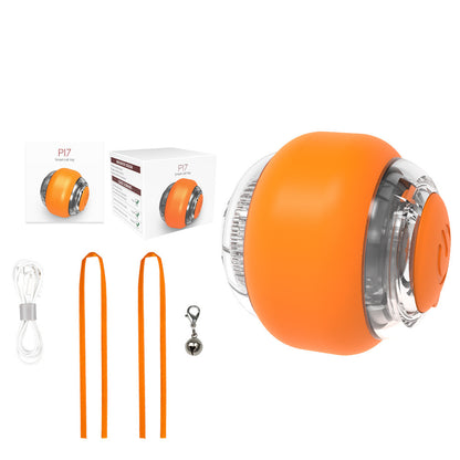 Electric Cat Toy Ball Interactive Ball Pets dealsniper-net Orange