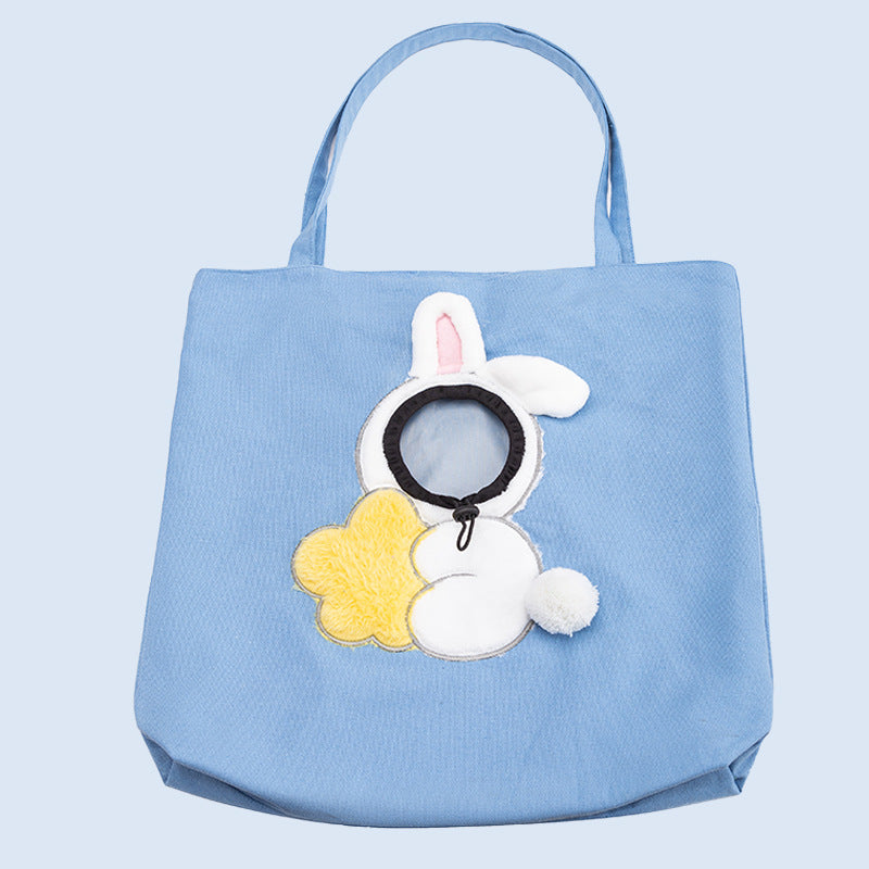Little Bee Design Cat Dog Carrier Bags Portable Breathable Bag Pets Gym From House Blue Large