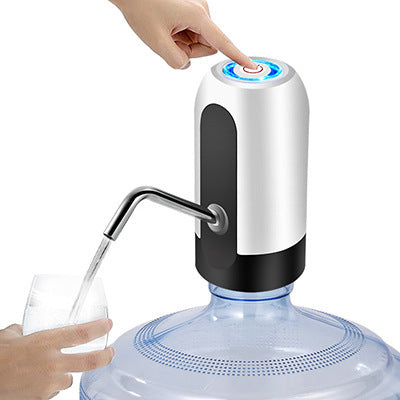 Automatic Electric Drinking Water Bottle Pumps Kitchen dealsniper-net White