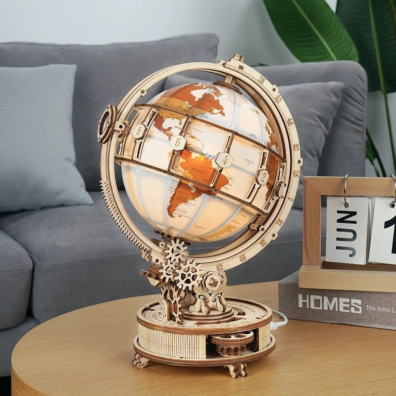 Robotime ROKR Luminous Globe 3D Wooden Puzzle Games