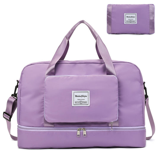 Foldable Travel Duffel Bags Sports Gym Tote Bag Women Sports Gym From House Purple
