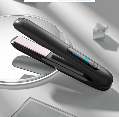 Wireless Hair Straightener Flat Iron Mini 2 IN 1 Roller Beauty dealsniper-net Black