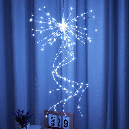 Solar Powered Garden Flowers Firework Lights Outdoor Lights Garden dealsniper-net White light