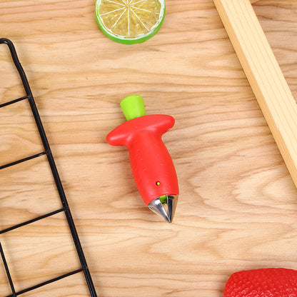 Strawberry Stem Remover Metal Plastic Fruit Leaf Remover Kitchen Gym From House