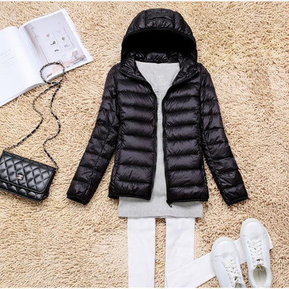 Women's Autumn And Winter Slim Slim Down Jacket Women DealSniper.net Black 2XL