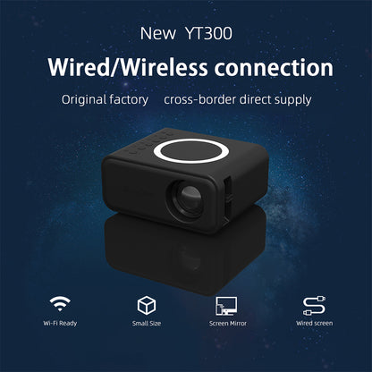 YT300 Home Portable Mini Projector 24 ANSI HD 1080P Gadgets dealsniper-net