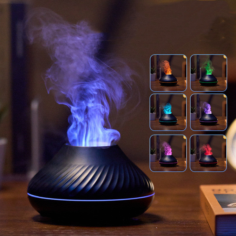 New Volcanic Flame Aroma Diffuser Essential Oil Lamp Home Decor dealsniper-net