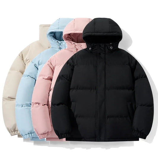 Cotton Loose Thickening Keep Warm Casual Hooded Coat Men dealsniper-net